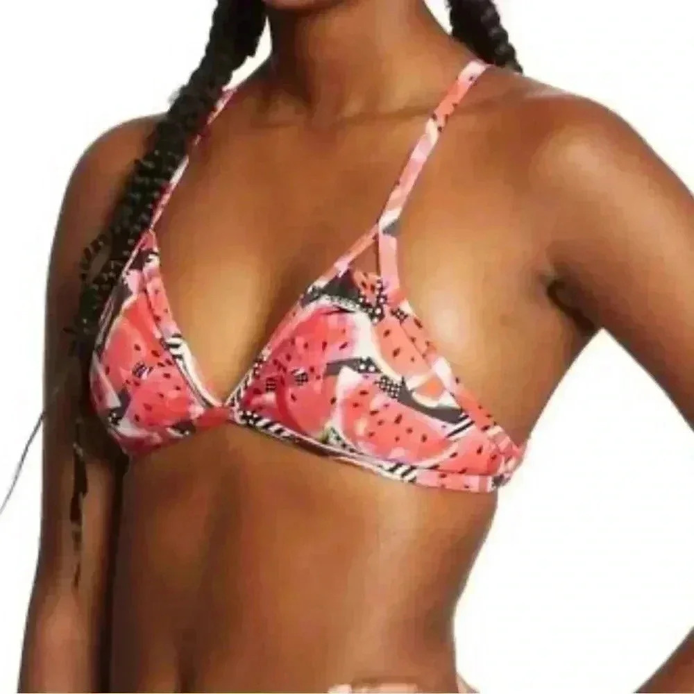 Speedo Turnz Competitive Endurance Cross Back Swim Top Watermelons‎ XS NWT